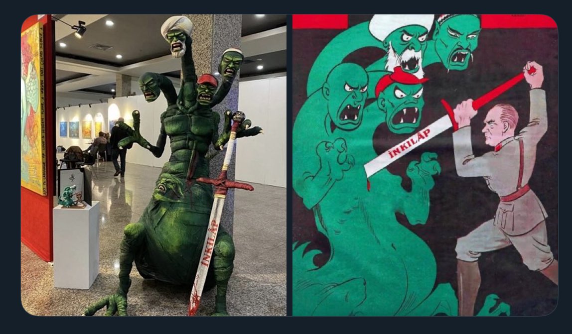 Kadıköy Söğütlüçeşme’de 2016’da gericilerin saldırısına uğrayıp yok edilen ‘Atatürk ve Kadın’ anıtının başına gelenleri yazdığım gün bir başka heykel gericilerin saldırısına uğradı!