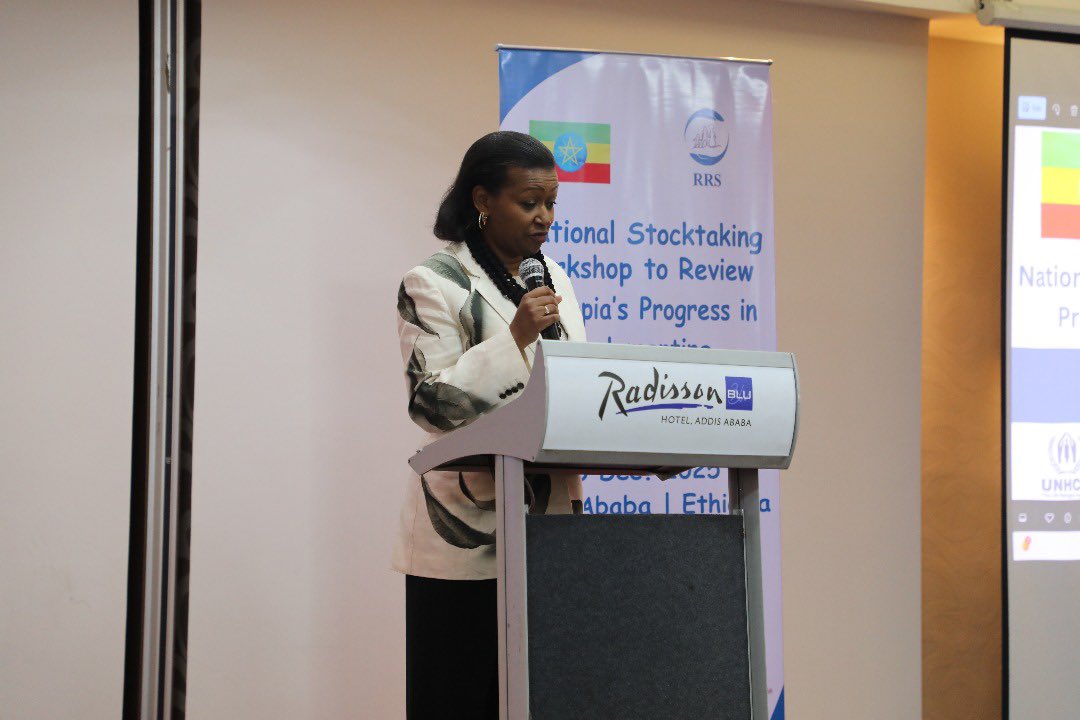 Honored to officiate the “National Stocktaking Workshop” underway to review 🇪🇹’s progress in implementing #GRF2023 pledges. Strong dialogue, shared commitment &amp; practical steps to advance inclusion, protn &amp; solns for refugees &amp; host communities across the country very essential.