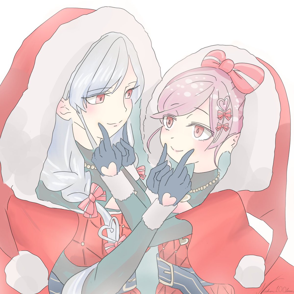 笑顔の練習。
#100カノファンアート