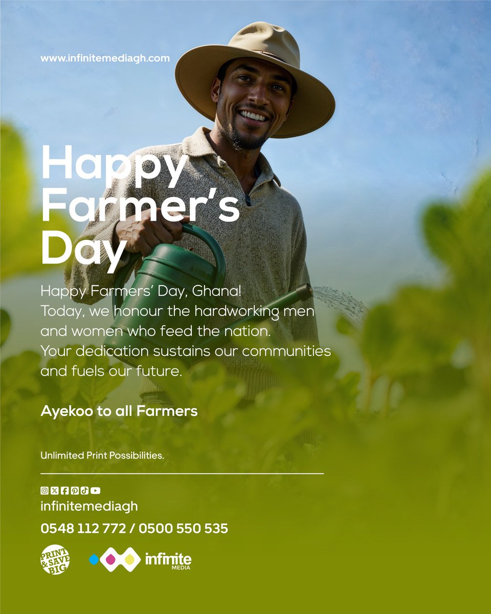 infinitemediagh's tweet photo. Happy Farmer’s Day https://t.co/9vS4IJtT4M