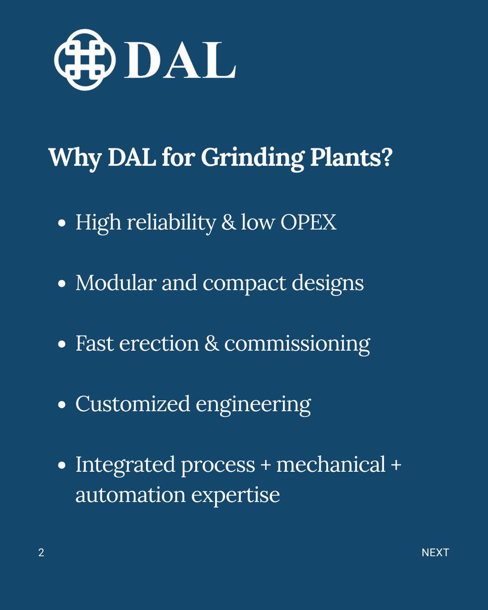 GroupDal's tweet image. Advancing Grinding Performance Since 1985

Contact us to explore tailored solutions:

📩 sales@dal-group.com

Visit: 🌐 dalteknik.com

#GrindingSolutions #TechnicalExcellence #PlantOptimization #ModularGrinding #EngineeringInnovation
