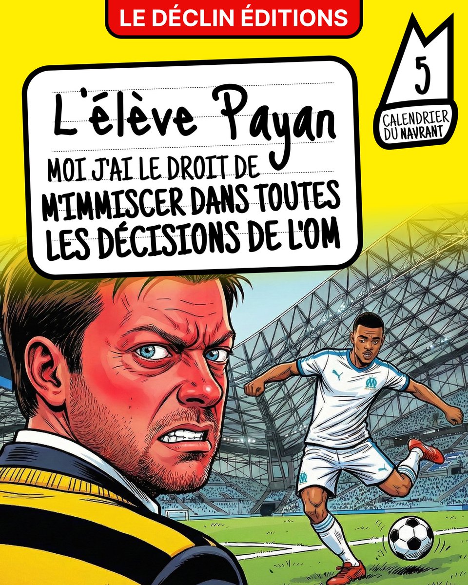 Jour 5 du #CalendrierDuNavrant ⤵️

Le petit prince de l'Hôtel de Ville l'a décrété : toutes les décisions de l'OM DOIVENT passer par lui.

Un recrutement qui ne va pas ? Une mauvaise décision arbitrale? 

IL SE MÊLE DE TOUT, et toujours sans connaître la règle du hors-jeu #LOSCOM