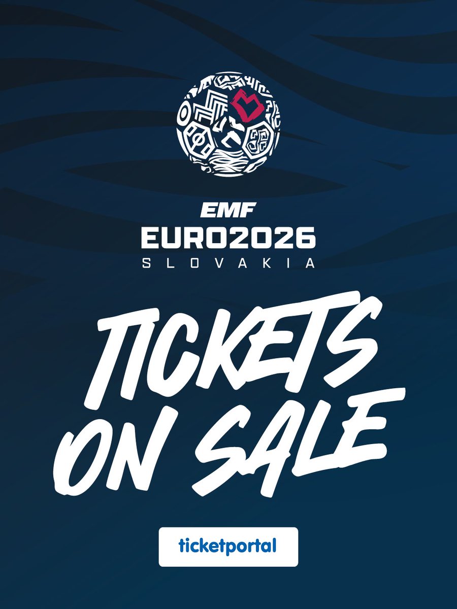 Ticket sales for EMF EURO 2026 have started! 🤩

buy here 👉 vstupenky.malyfutbal.sk

#emfeuro2026 #minifootballeurope