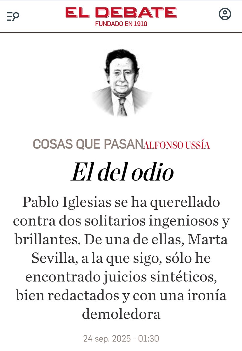 Entre muchas cosas, me quedo con este artículo donde diste la cara por mí. Gracias maestro <a href="/alfonso_ussia/">Alfonso Ussía</a>