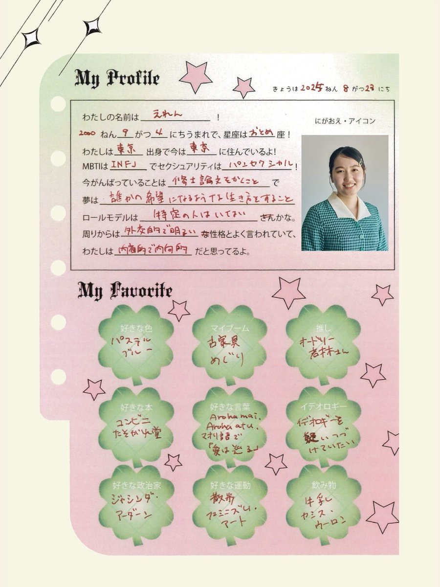 \\ ZINEを出しました//  

「フェミニズムはいらない」というこの時代に、フェミニストであることはどのようなことなのか？  

平成生まれフェミニストの葛藤を綴った交換日記風エッセイ集です。  帯はアイドルの和田彩花（ <a href="/ayakawada/">和田彩花</a>  ）さんに書いていただきました🫶