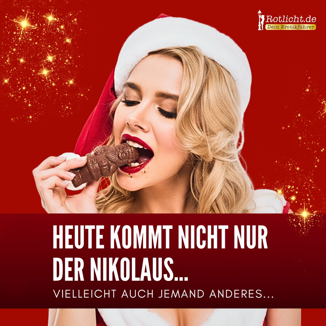 🎅Ho, Ho, Ho! Brav gewesen? Oder nur so getan? 😇 Happy Nikolaus wünscht euch das Team von Rotlicht.de

#XMAs #SantaClaus #Advent #sweet #red