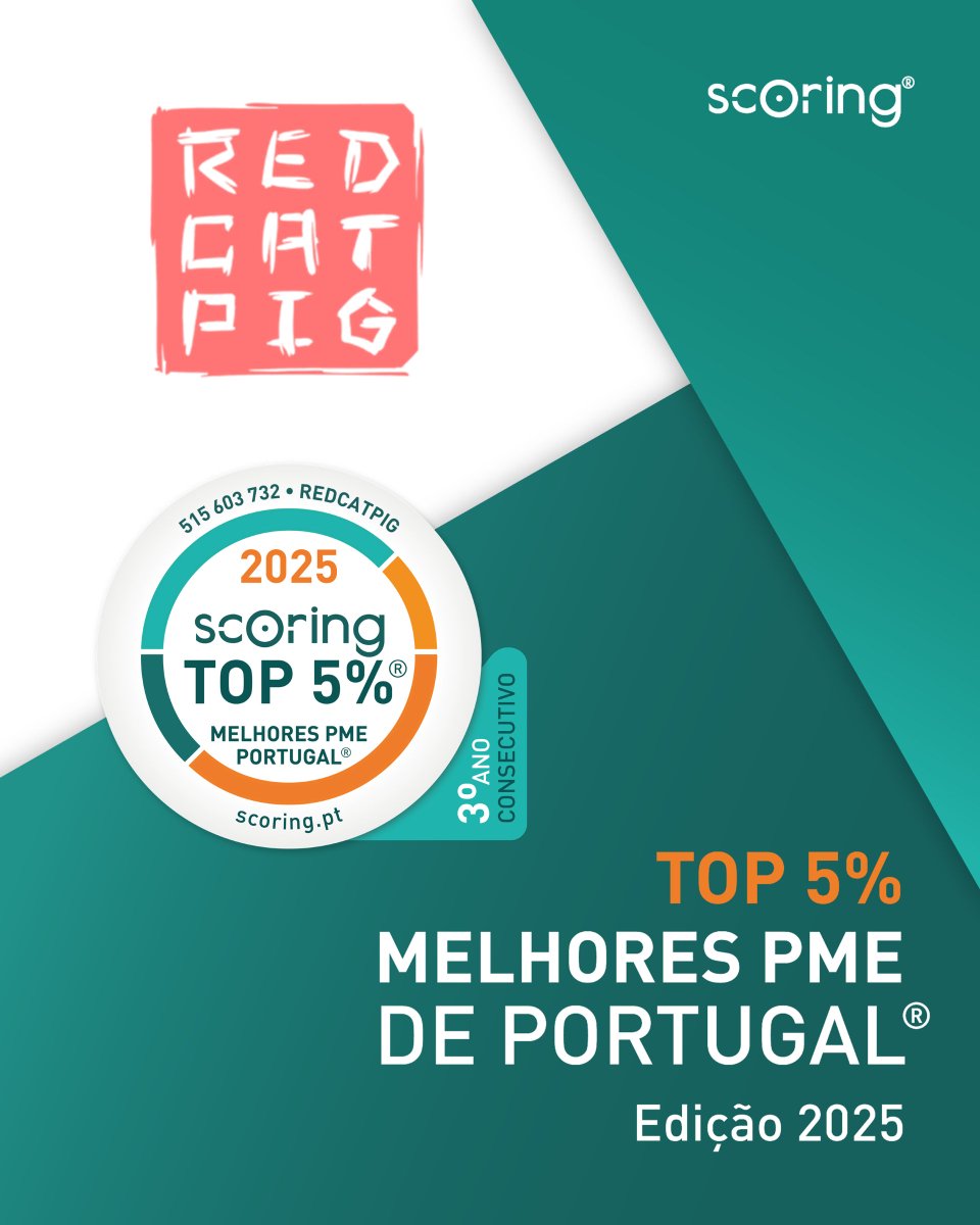 In Portuguese we often say ‘Não há duas sem três’. 
In English? It goes by ‘There’s no two without three’. 
Yeah… not exactly memorable. 
Let’s make it: Good things come in threes.

Three years in a row, recognized as one of the Top 5% of SMEs in Portugal.

 thanks SCORING