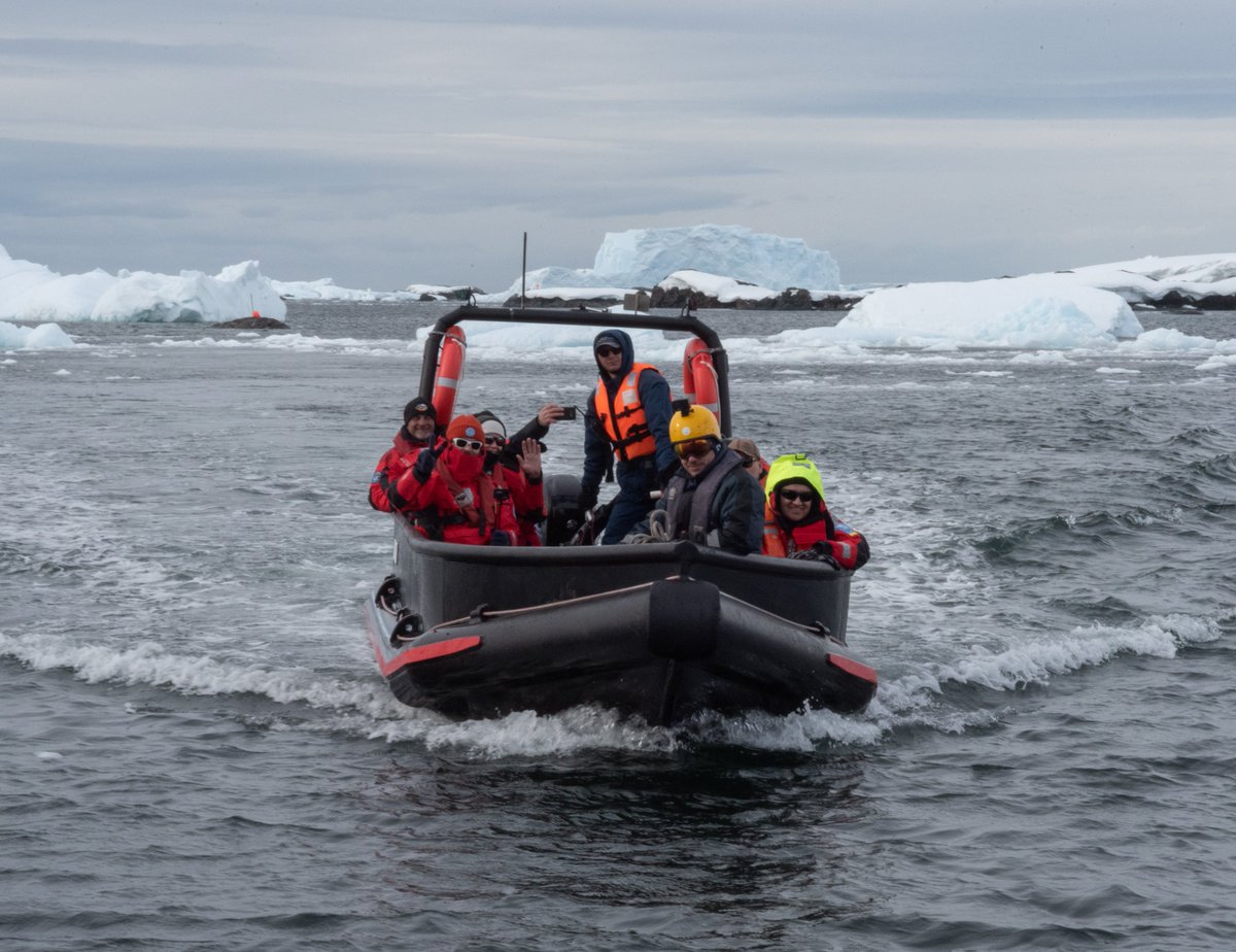 nasc_ua's tweet photo. The Ukrainian r/v Noosfera arrived at the Vernadsky station. The ship delivered the crew of the Ukrainian seasonal expedition, as well as participants of the First Mexican Antarctic Expedition.

The Ukrainian seasonal expedition includes:
- technical specialists whose task is to repair the station 
- scientists (biologists, geophysicists, geologists and oceanographers).

🌊 For the first time, Ukrainian oceanographers launched a multi-beam echo sounder system into the ocean to scan the seabed at depths of up to 12 km with a resolution of up to 25 cm per pixel (which is cooler than satellites!). The echo sounder can also "see" up to 500 m below the seabed.

In the coming days, it is planned to unload the vessel and commence new areas of research. 

Photos: 📸 Yuriy Shepeta, Yevgen Shatalov and Rafael Lopez.