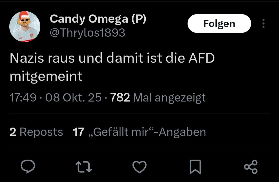 Auch AfDler sind für ihn sogenannte Nazis, mit denen er entsprechend "diskutieren" wollen würde