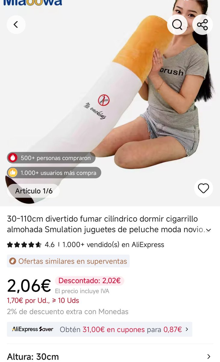 Us faig saber que a Aliexpress ja està disponible el peluix del Chesny.