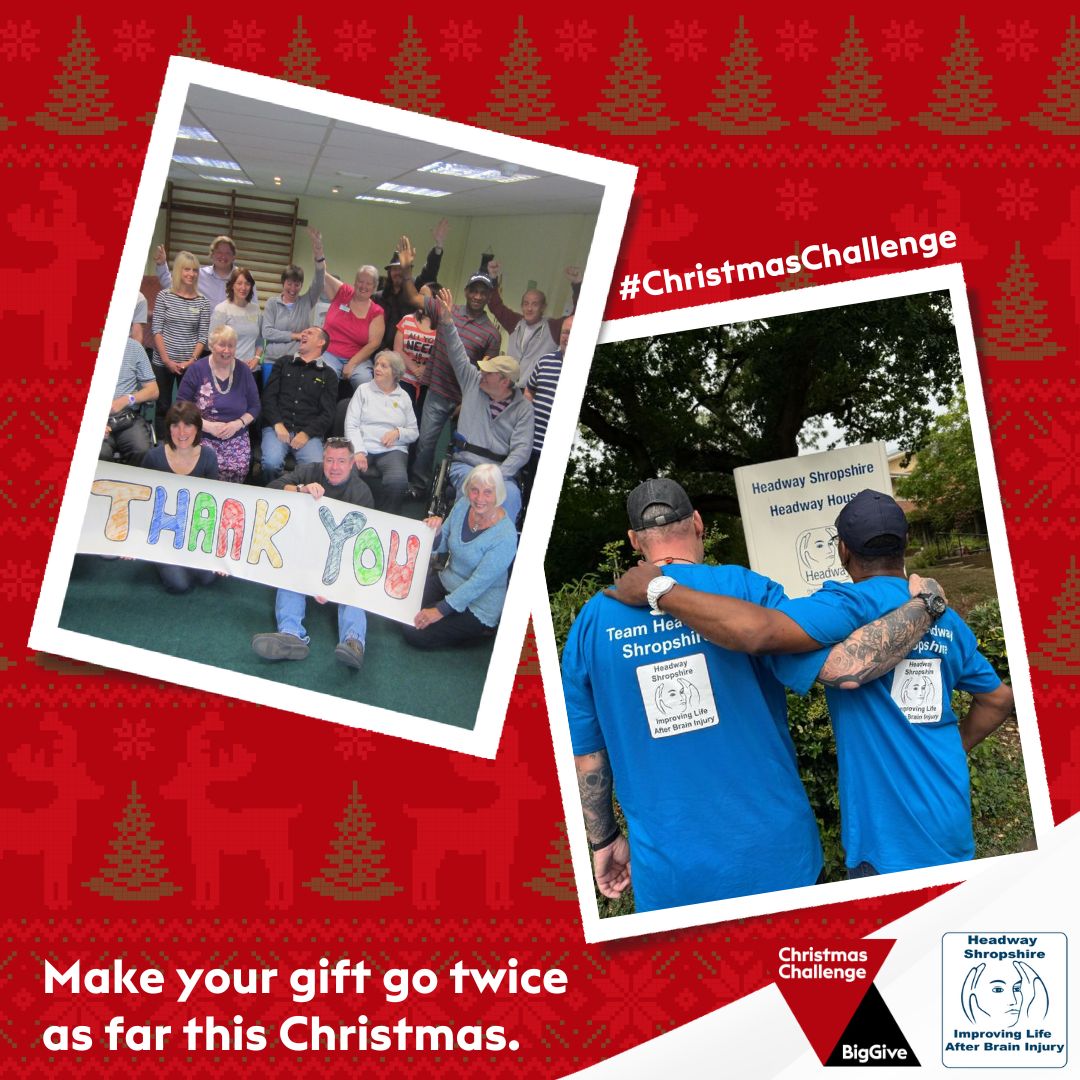 This is it ! The final hours of the Big Give Christmas Challenge! Donations close today at 12 noon.
donate.biggive.org/campaign/a05WS… 
And a heartfelt thank you to everyone who’s supported us so far, you make all the difference.  

#BigGive2025 #ChristmasChallenge #HeadwayShropshire