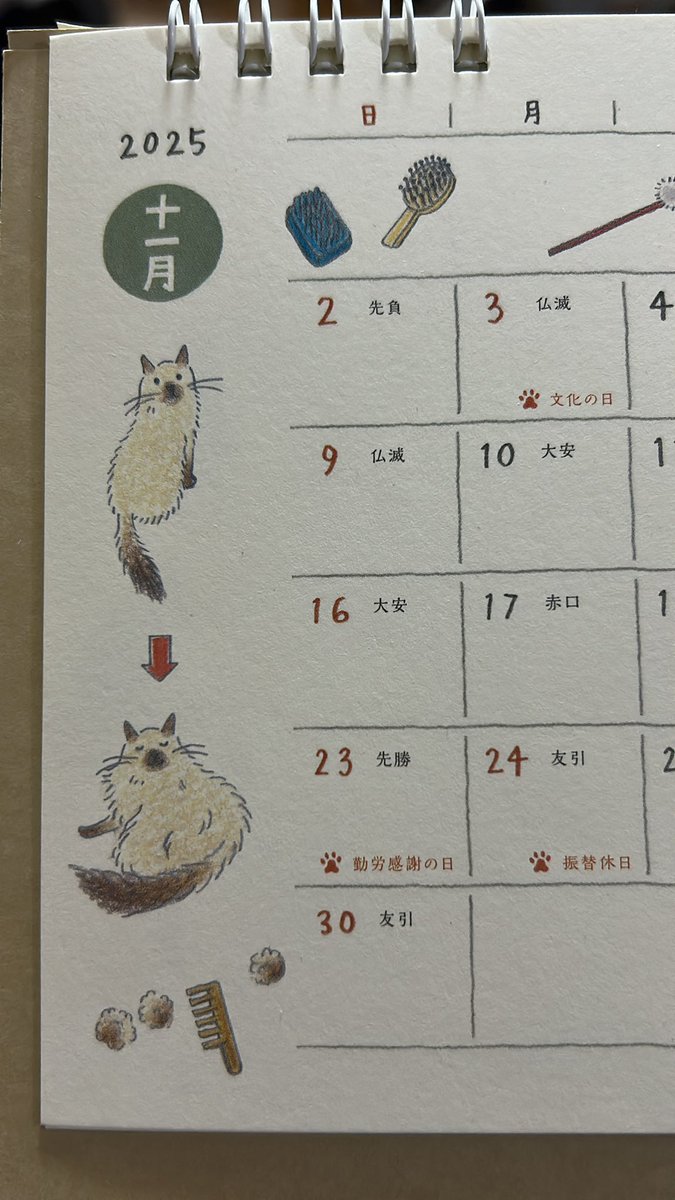 mayu5025's tweet photo. @saokichi_zatta 似てるなぁと思ったら、多分同じシリーズの猫ちゃんカレンダー https://t.co/8X3sfrpeEH