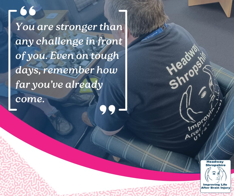 "Even on the toughest days, don’t forget how far you’ve come. You are stronger than any challenge in front of you." Every effort counts, and we’re cheering you on!   
#HeadwayShropshire #YouAreStrong #KeepMovingForward #CommunitySupport #PositiveMindset