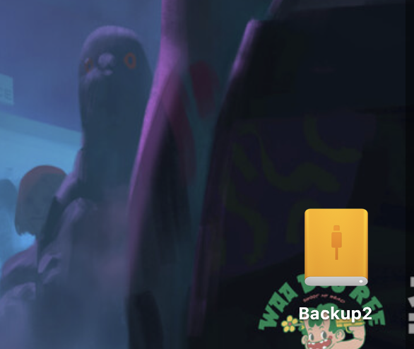 why does my SSD thumbnail on the desktop look like a screenshot from Blade Runner 2049?