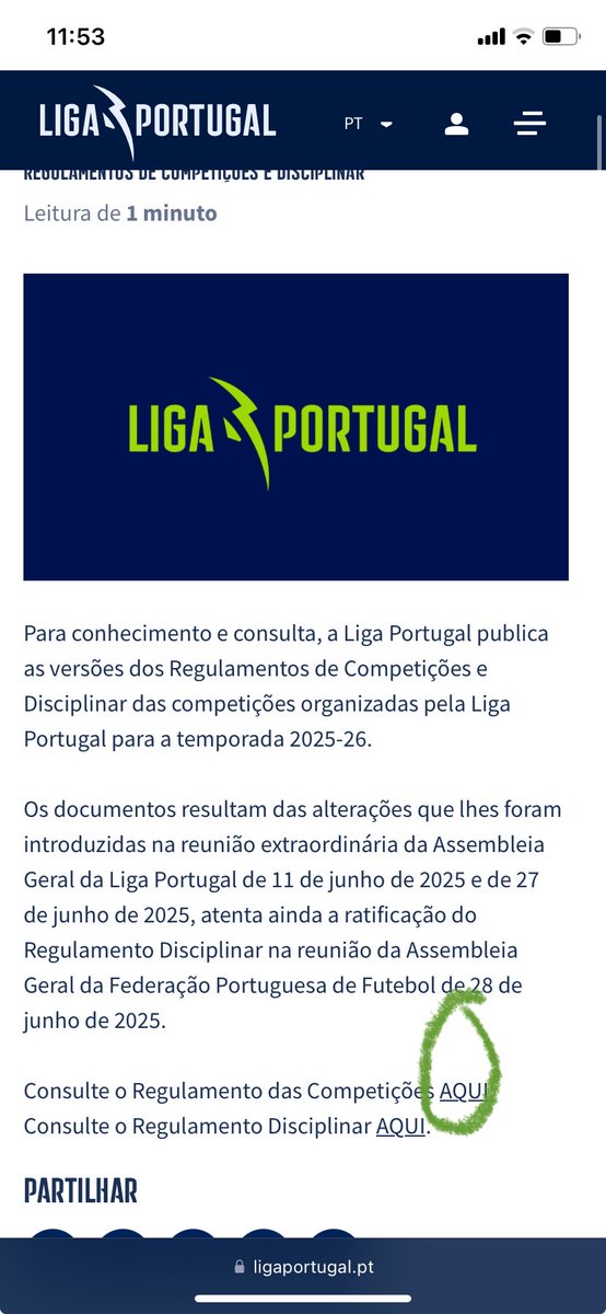 ⁦<a href="/ligaportugal/">Liga Portugal</a>⁩ o link não funciona. Podem resolver?