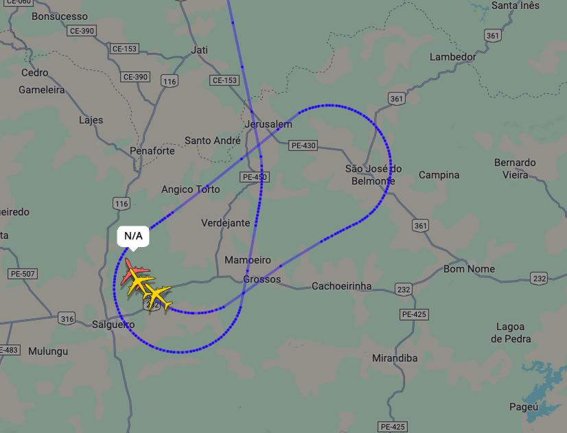 Ya en circuito de espera los 3 KC-135 de la #USAF sobre Brasil, esperando para reabastecer a nuestros primeros F-16 🇦🇷