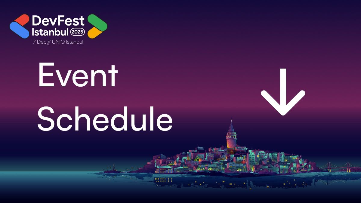 🚀 DevFest Istanbul 2025’e hazır mısın? 🔥🎉

Bu yıl yine dopdolu bir programla geliyoruz!
4 farklı salonda gerçekleşecek oturumlar, ilham veren konuşmacılar, paneller, teknik derinlikler ve topluluk ruhunu güçlendiren deneyimlerle teknoloji tutkunlarını bir araya getiriyoruz.