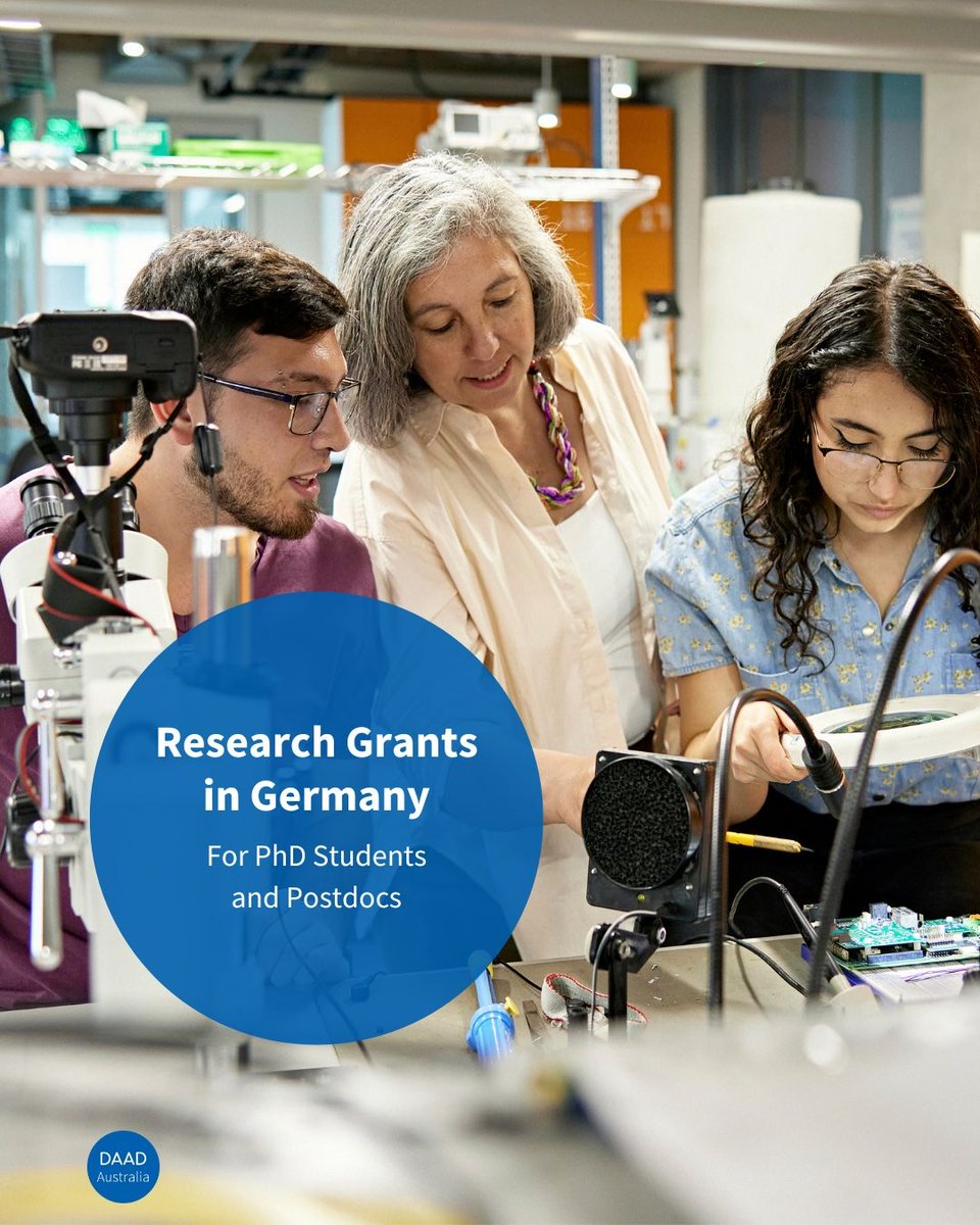 opportunitiesfy's tweet photo. 🚀 DAAD Research Grants 2026 PhD or early postdoc? Research in Germany with €1,400/month + travel &amp; language support. 🇩🇪
 Apply 👉 [https://t.co/gvXG0jGTXQ]
#DAAD #ResearchInGermany #ScholarshipAlert https://t.co/SBhoA1cnDz