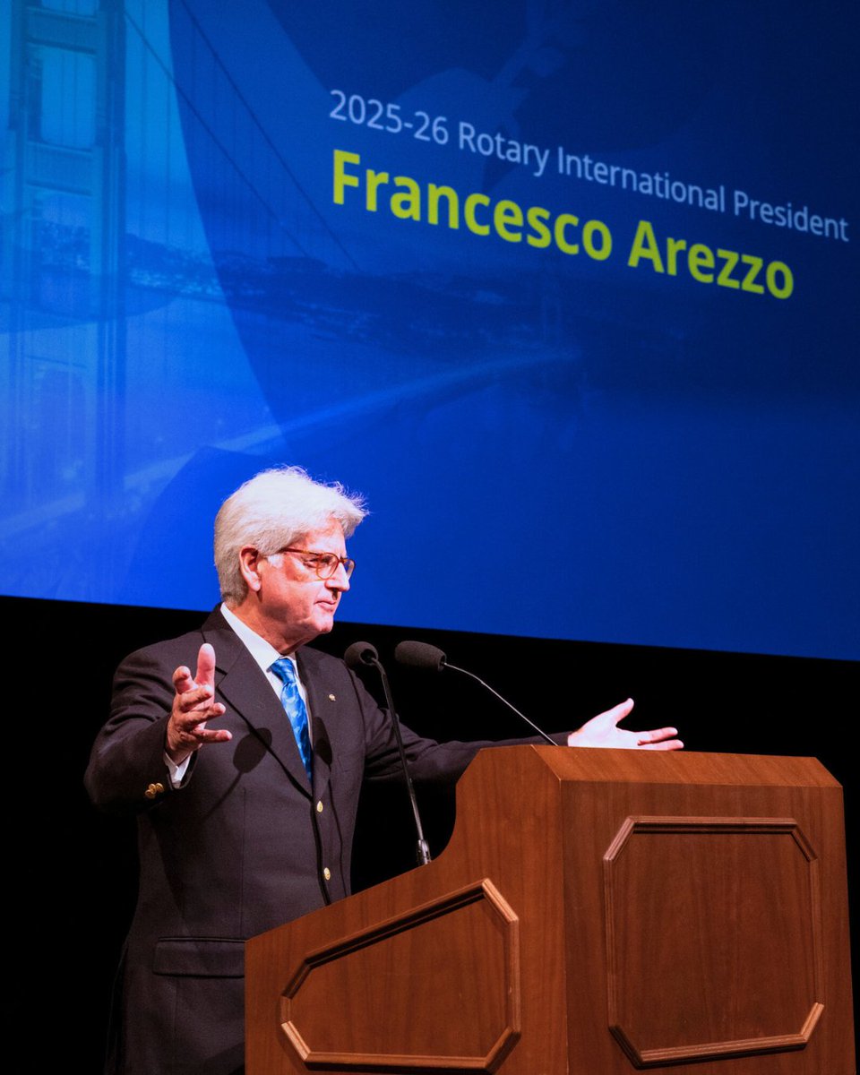 Rotary's tweet image. 80 years after helping shape the @UN,  Rotary returned to the same San Francisco building to celebrate our history and future 💫 

#UN80 reminded us: empower young leaders, build partnerships, and act together towards the 2030 #GlobalGoals 🌍🤝
🔗 on.rotary.org/4pzD7TA