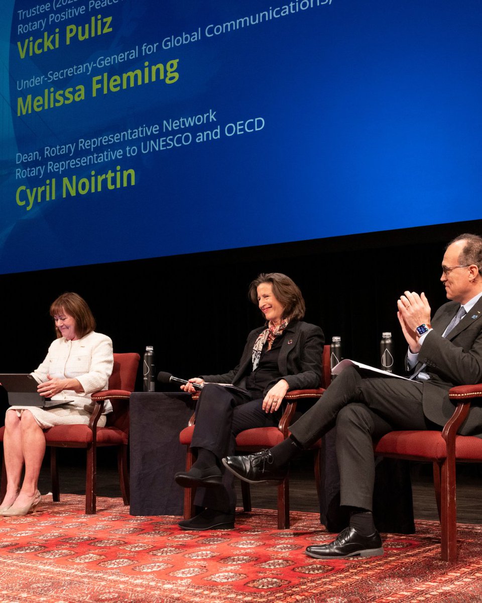 Rotary's tweet image. 80 years after helping shape the @UN,  Rotary returned to the same San Francisco building to celebrate our history and future 💫 

#UN80 reminded us: empower young leaders, build partnerships, and act together towards the 2030 #GlobalGoals 🌍🤝
🔗 on.rotary.org/4pzD7TA