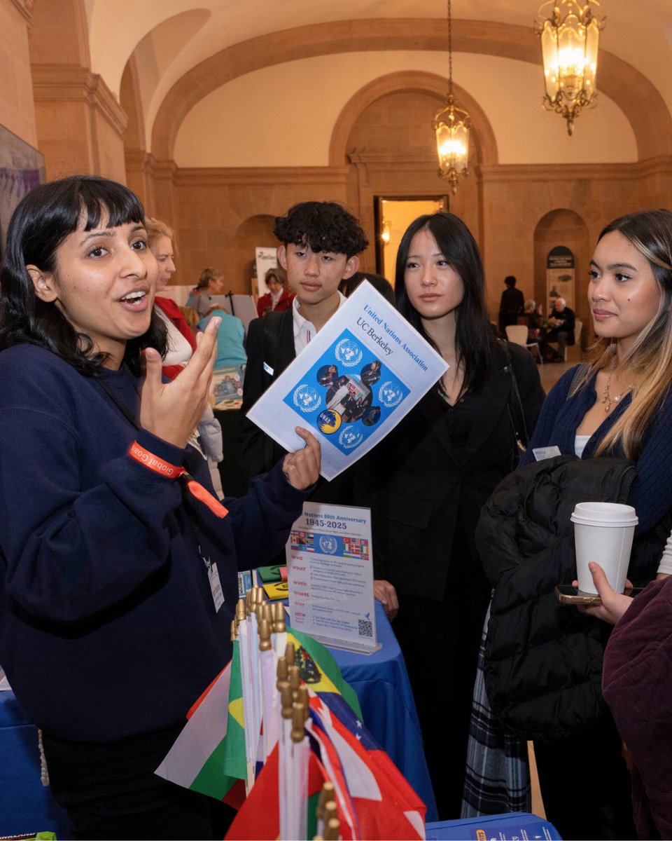 Rotary's tweet image. 80 years after helping shape the @UN,  Rotary returned to the same San Francisco building to celebrate our history and future 💫 

#UN80 reminded us: empower young leaders, build partnerships, and act together towards the 2030 #GlobalGoals 🌍🤝
🔗 on.rotary.org/4pzD7TA