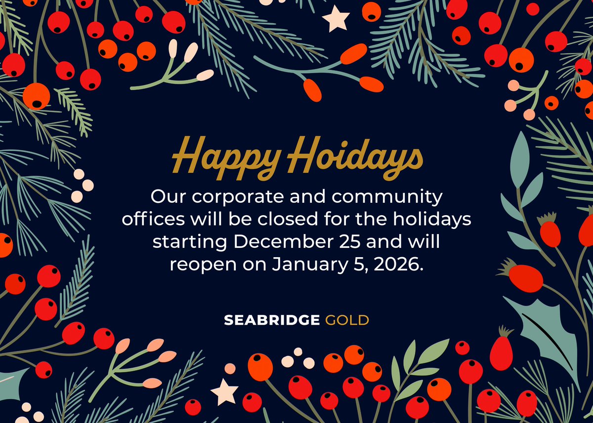 𝐇𝐨𝐥𝐢𝐝𝐚𝐲 𝐎𝐟𝐟𝐢𝐜𝐞 𝐂𝐥𝐨𝐬𝐮𝐫𝐞
 Our corporate and community offices will be closed for the holidays starting 𝐃𝐞𝐜𝐞𝐦𝐛𝐞𝐫 𝟐𝟓  and will reopen on 𝐉𝐚𝐧𝐮𝐚𝐫𝐲 𝟓,  𝟐𝟎𝟐𝟔.  
 Wishing you a safe and joyful holiday season and a happy new year!