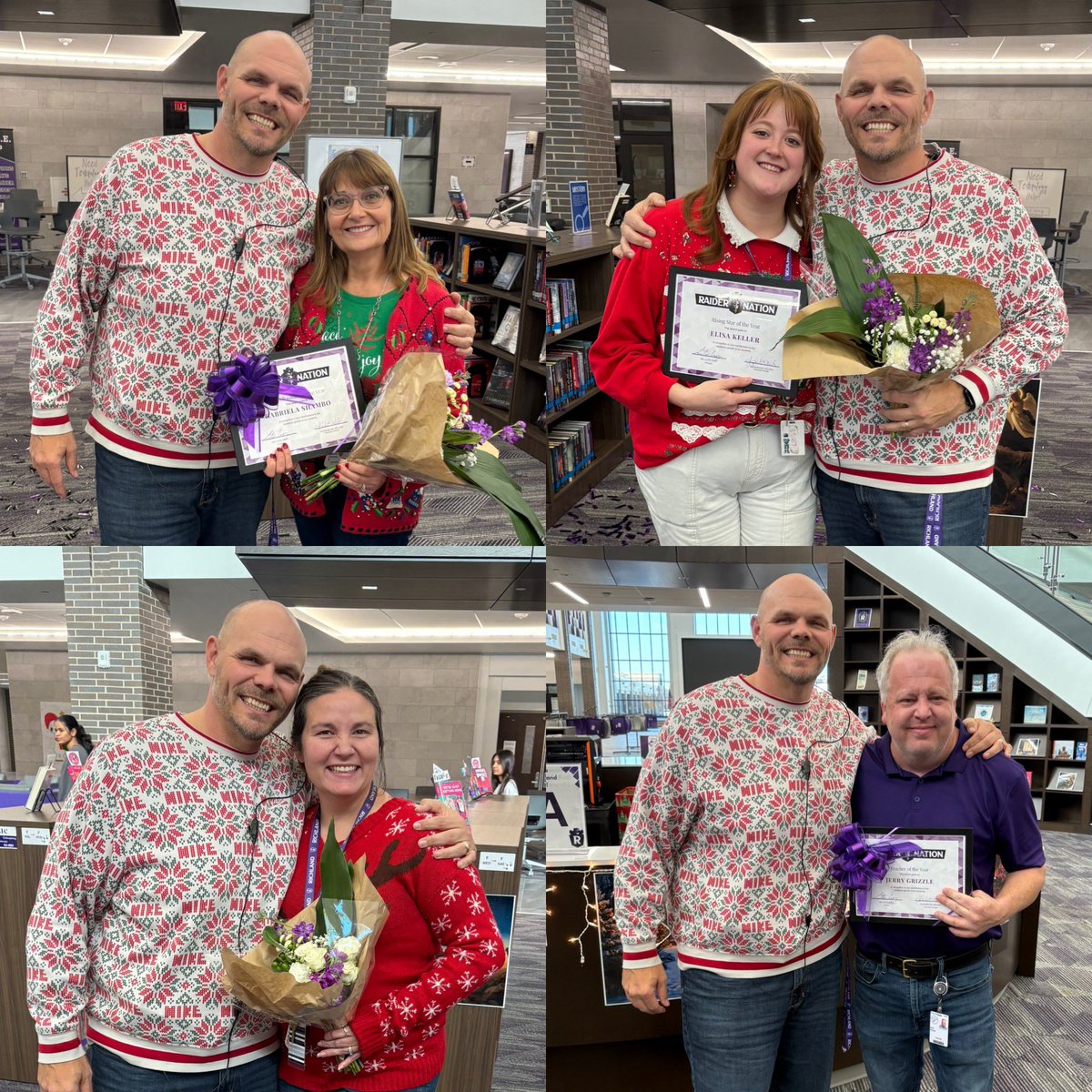 lutecroy's tweet photo. This afternoon, we celebrated the first ever “Employees of the Year” for @RHSProsper!

Paraprofessional Employee of the Year: Gabriela Shambo

Rising Star Teacher of the Year: Elisa Keller

Professional Support Employee of the Year: Candace Purdom

Teacher of the Year: Jerry Grizzle

I am so proud to be their principal, and I am so grateful they chose to be Raiders this year. This is how we build Champions here, by hiring incredible educators like this!
#WeAreRichland