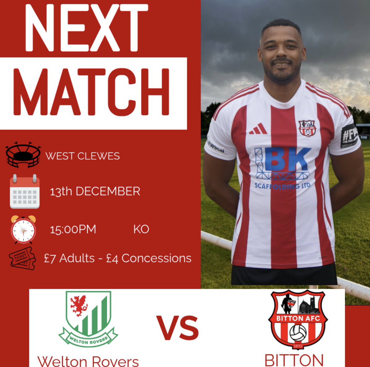 BittonAFC's tweet image. After another week postponed we are back tomorrow away to @WeltonRoversFC