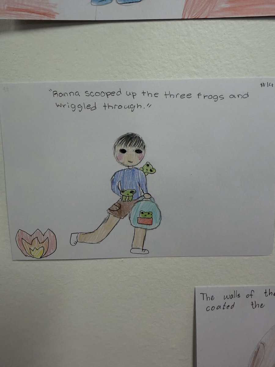 twdrpl's tweet image. Collective Storyboard for understanding narrative structure, dialogue, and description.
Focusing on one sentence helped with imagery and knowing how we expect them to show details. Read more here: twdr.edublogs.org

#education #ELeducation #thirdgrade #writing