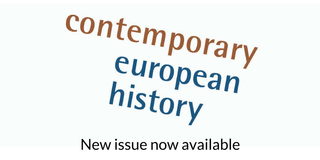 cambUP_History's tweet image. New Issue of Contemporary European History now available
📚 cup.org/3MrnJds

#twitterstorians #europeanhistory @ContEuroHistory