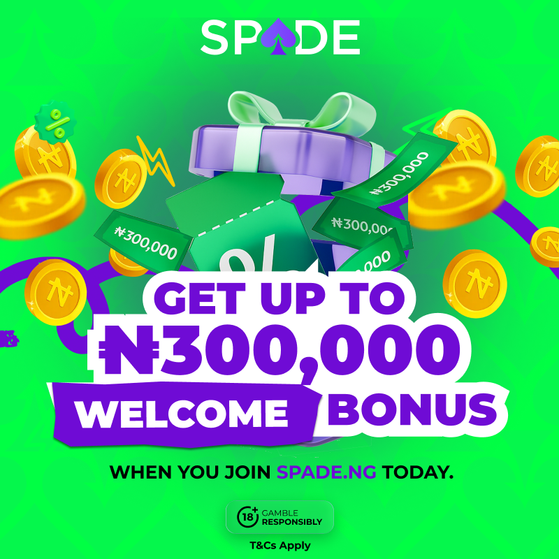spadenigeria's tweet photo. Get ₦300,000 Welcome Bonus when you register on Spade today.