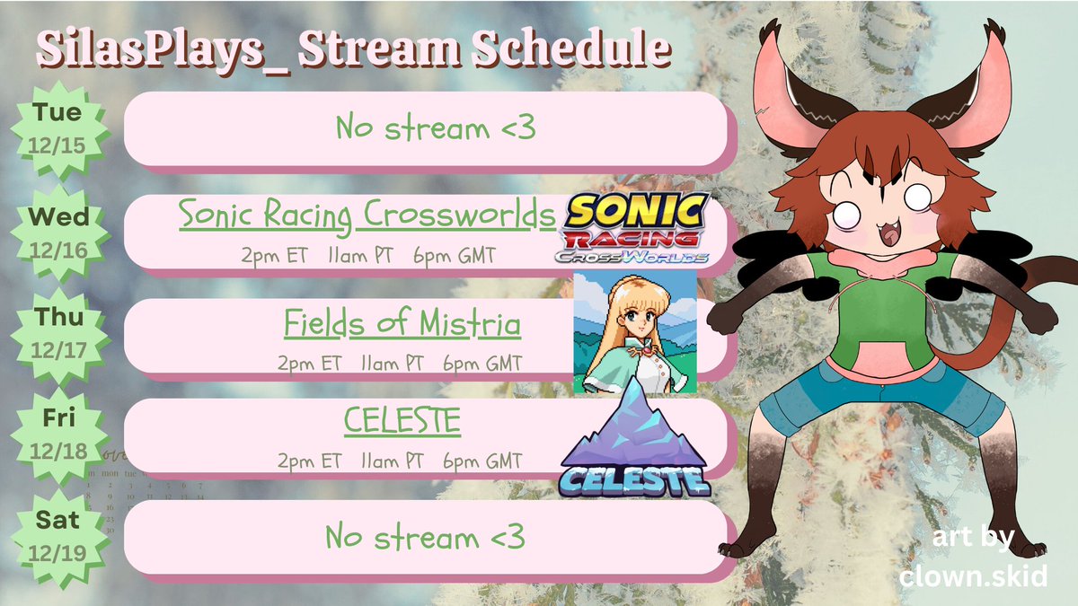 silasplays_'s tweet photo. The winter cold makes me so eepy deepy 😴

I'll be streaming again real soon! Hopefully it'll be enough to wake me up inside (save me) ((call my name and save me from seasonal depression...)) (((wake me up 🕺)))

https://t.co/tqQMWSqUaH

#VtuberUprising #ENVtuber https://t.co/IgxnvREtl0