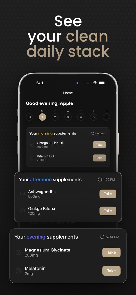 HolisAIapp's tweet image. Introducing Holis AI 🧵🧬:

Holis AI is a mobile app created and designed to curate the supplements of an individual based on current health metrics. With blood work results analyzing, supplement barcode scanning, stack curating, AI coaching/goal curation, and optimization timing