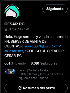 ElpapaGamer69's tweet photo. @InfoFortniteES @CESAR_PC50 Listo Ojala toque 😁🐒 https://t.co/7AdpwpkKg5