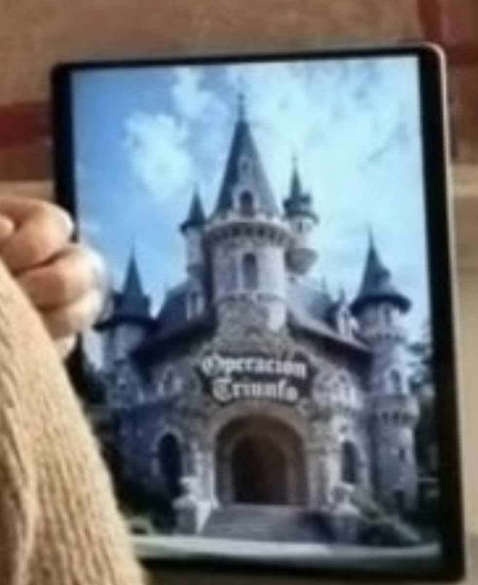 meriusthin's tweet photo. Realmente los padres de olivia no solo buscaron una foto random de un castillo sino que lo editaron para ponerle "Operación Triunfo", es que me declaro FAN 
#OTDirecto12D https://t.co/ne0Q03aVGo