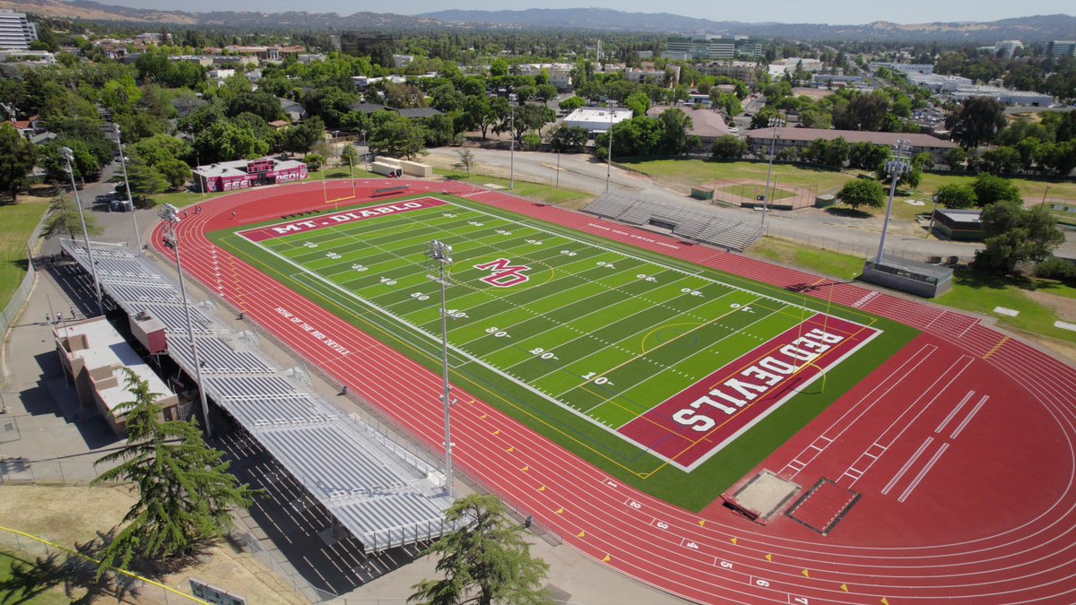 vpgrading's tweet photo. Mt. Diablo High School just got the field of their dreams! Our @Pivot_TenCate turf is crafted for a real-grass feel without the real-grass headache. #CaliSports https://t.co/X4lsKNjZwW