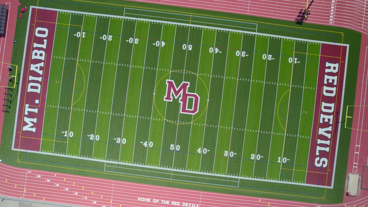 vpgrading's tweet photo. Mt. Diablo High School just got the field of their dreams! Our @Pivot_TenCate turf is crafted for a real-grass feel without the real-grass headache. #CaliSports https://t.co/X4lsKNjZwW