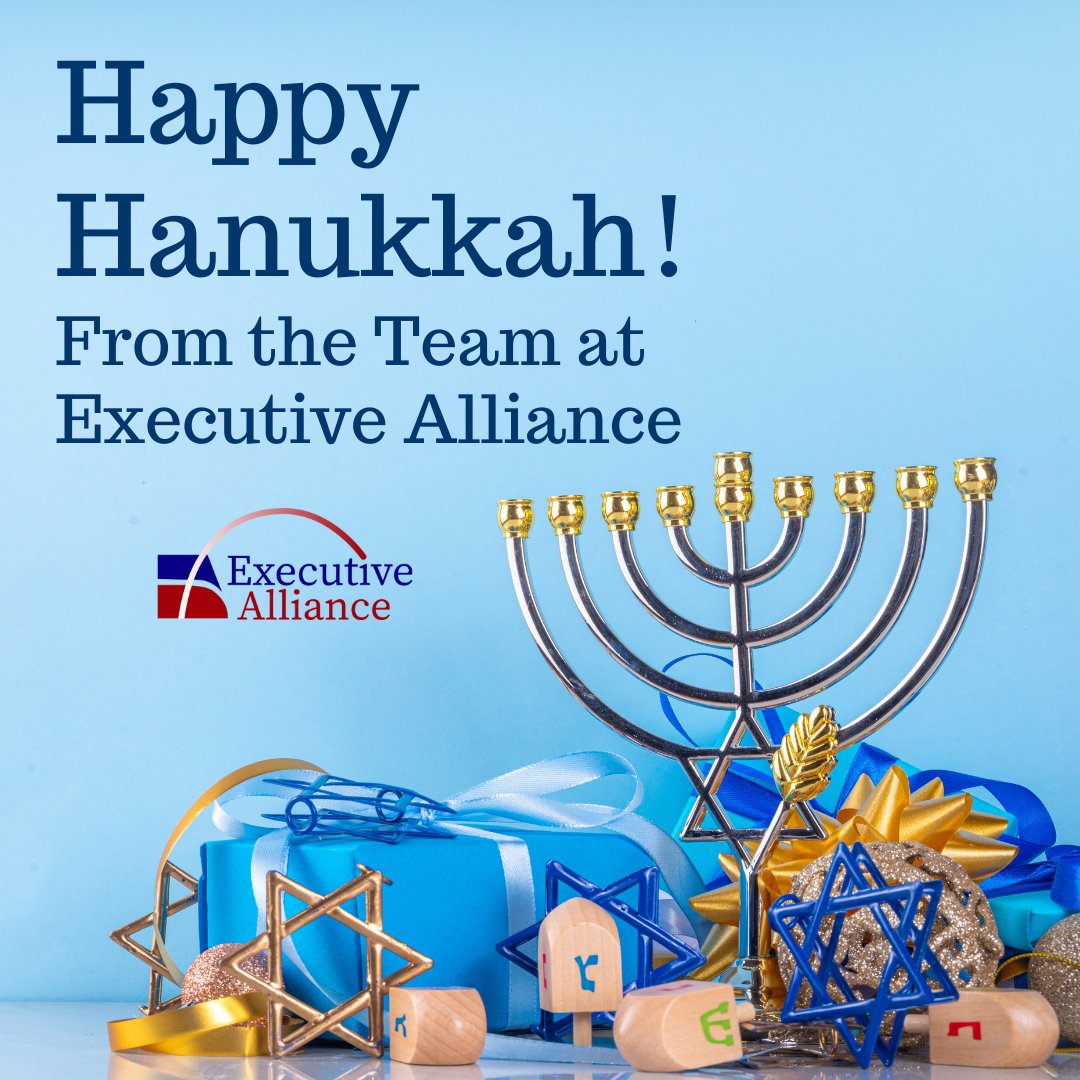 Executive Alliance sends our warmest wishes for a Hanukkah filled with light, peace, and joy to all who celebrate. 🕎