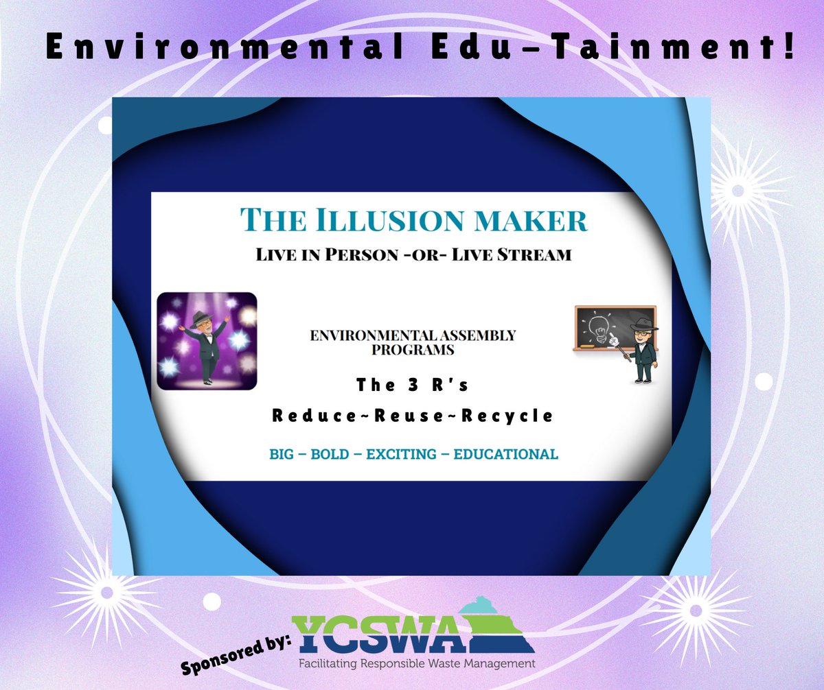 To promote recycling and America Recycles Day, YCSWA sponsored an environmental education magic show in eight York County Elementary Schools. The recycling-themed magic show program, titled “The Three R’s Circus,” is presented by The Illusion Makers.

#keepyorkcountycleanandsafe