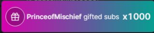 1000 gifted subs... Holy shit, I don't even know where to begin to show how thankful I am. Thank you my friend.