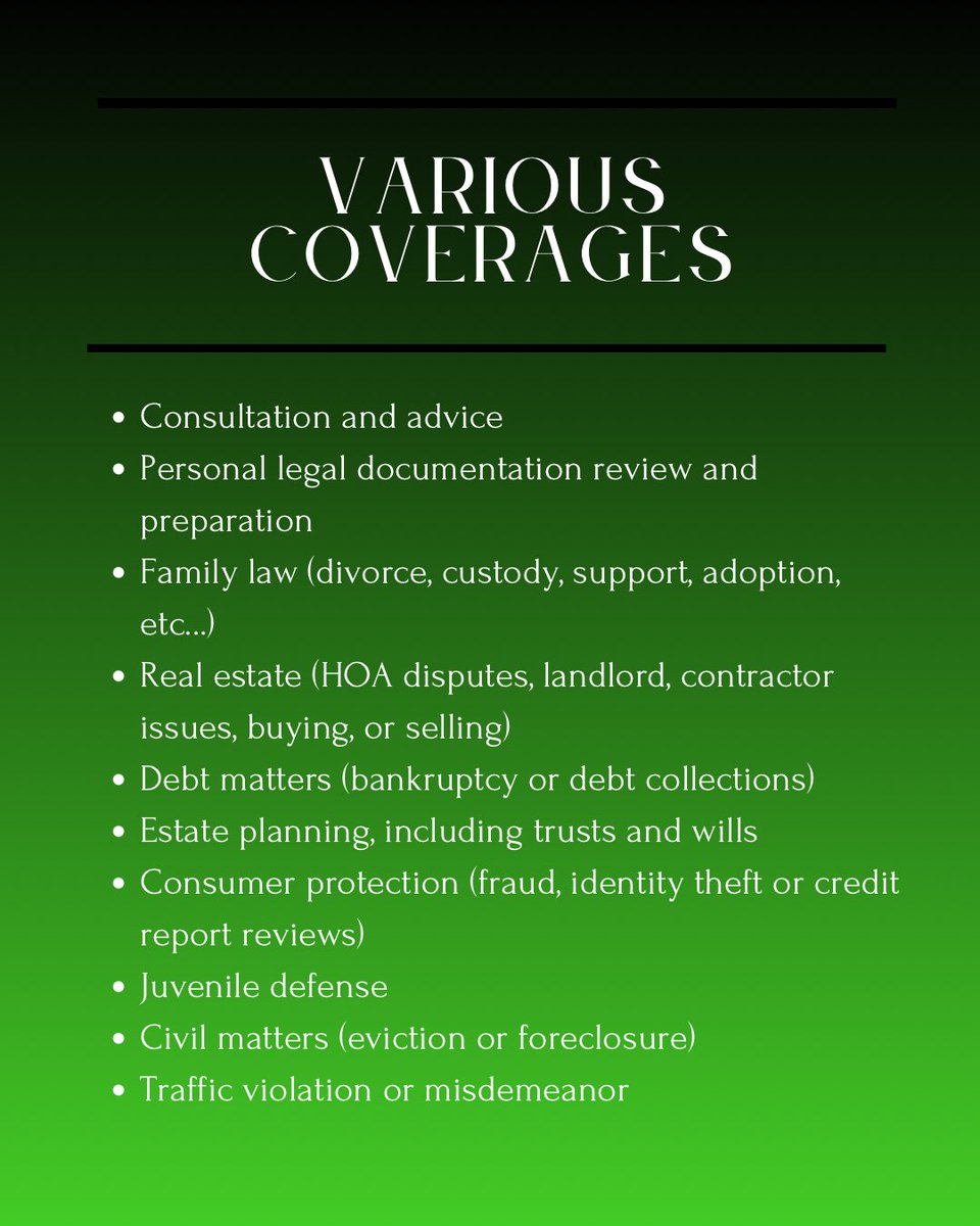 topf_law's tweet photo. With legal insurace, you can save time and money with a list of approved and highly qualified attorneys to select from. Check with your employer HR representative to see if legal insurance is offered.
(Verify your legal insurance plan provider on their policies and procedures .) https://t.co/Oh5BoPD1ll