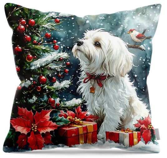 SandiOPhoto's tweet image. Sandi OReilly @sandioreilly &amp;gt; Dog and Bird Christmas Scene on a #throw #pillow. Get Here: sandi-oreilly.pixels.com/featured/dog-a…

#Christmas #tree with a #fluffy #dog and a #bird #snow #giftsideas #poinsettias #prints &amp;amp;on #products #BuyIntoArt 
More #art Here:sandi-oreilly.pixels.com