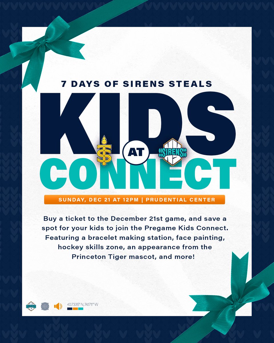 Day 4 of Sirens Steals = all access for kids! Tickets start at $29 for our  Kids Takeover Game on 12/21 and get you into our pregame Kids Connect with  face painting,