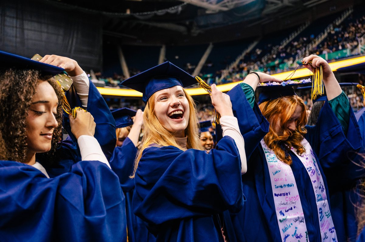 UNCG's tweet image. Take in the scenes from December 2025’s Commencement season. 🎓

Each celebration boasted all the pride, emotion, and excitement that Spartans have come to expect from the ultimate steps in their academic journeys. 💙💛

Read more: uncg.edu/featured/famil…
#UNCGGrad