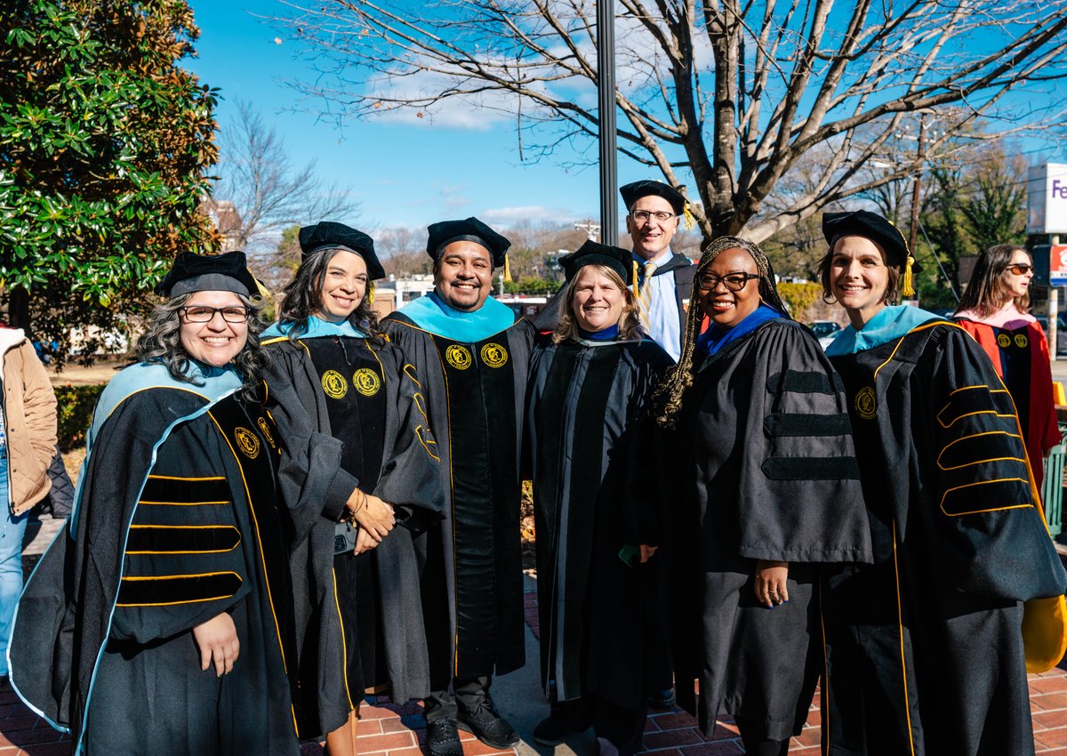 UNCG's tweet image. Take in the scenes from December 2025’s Commencement season. 🎓

Each celebration boasted all the pride, emotion, and excitement that Spartans have come to expect from the ultimate steps in their academic journeys. 💙💛

Read more: uncg.edu/featured/famil…
#UNCGGrad