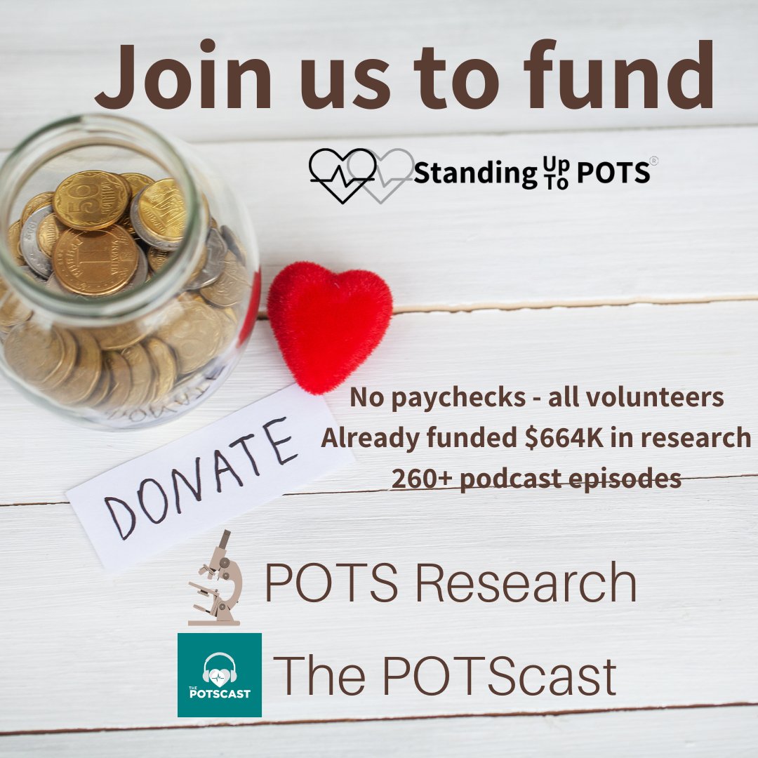 POTSActivist's tweet photo. During this holiday season, we hope that you will consider supporting The #POTScast and the #SUTP Research Fund. We work year round to bring you the latest #POTS information and fund researchers focusing on new, breakthrough treatments for POTS patients. https://t.co/55lwpuT1EC https://t.co/yr1DJJjtz6