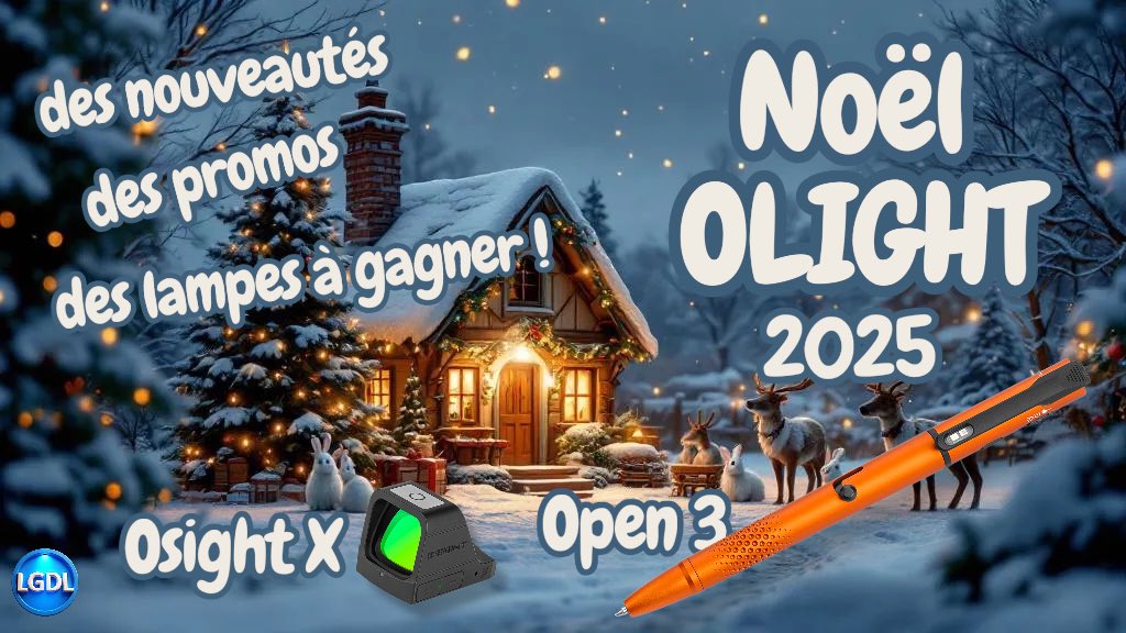 Les dernières promos OLIGHT de l'année, c'est le moment d'en profiter pour gâter vos proches !!!
Video dispo sur mes chaînes YouTube 👉 youtu.be/PPbRisusOyM?si…

#olight #olightflashlights #flashlights #lampes #christmas