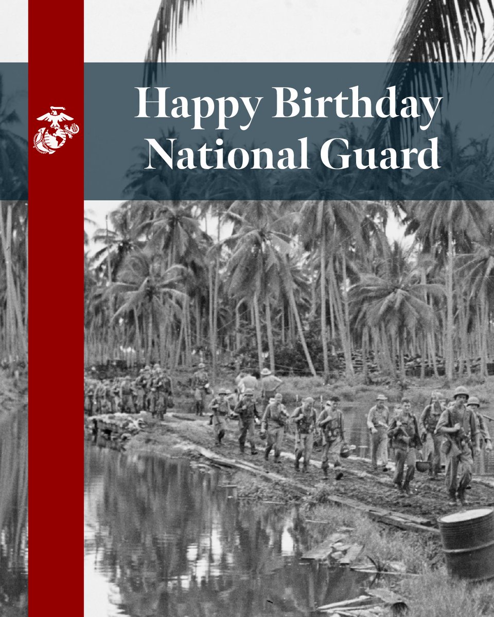 USMC's tweet image. Happy Birthday, @USNationalGuard! 

As the oldest U.S. military organization, the National Guard was founded in 1636 as a colonial militia to protect families and towns.

Today, the #NationalGuard is comprised of Citizen-Soldiers, who stand ready to respond rapidly to domestic…