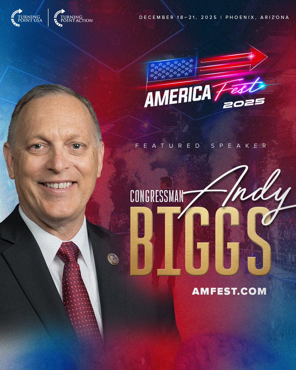 Looking forward to welcoming thousands of conservatives from across the country next week to Arizona for AmericaFest 2025!