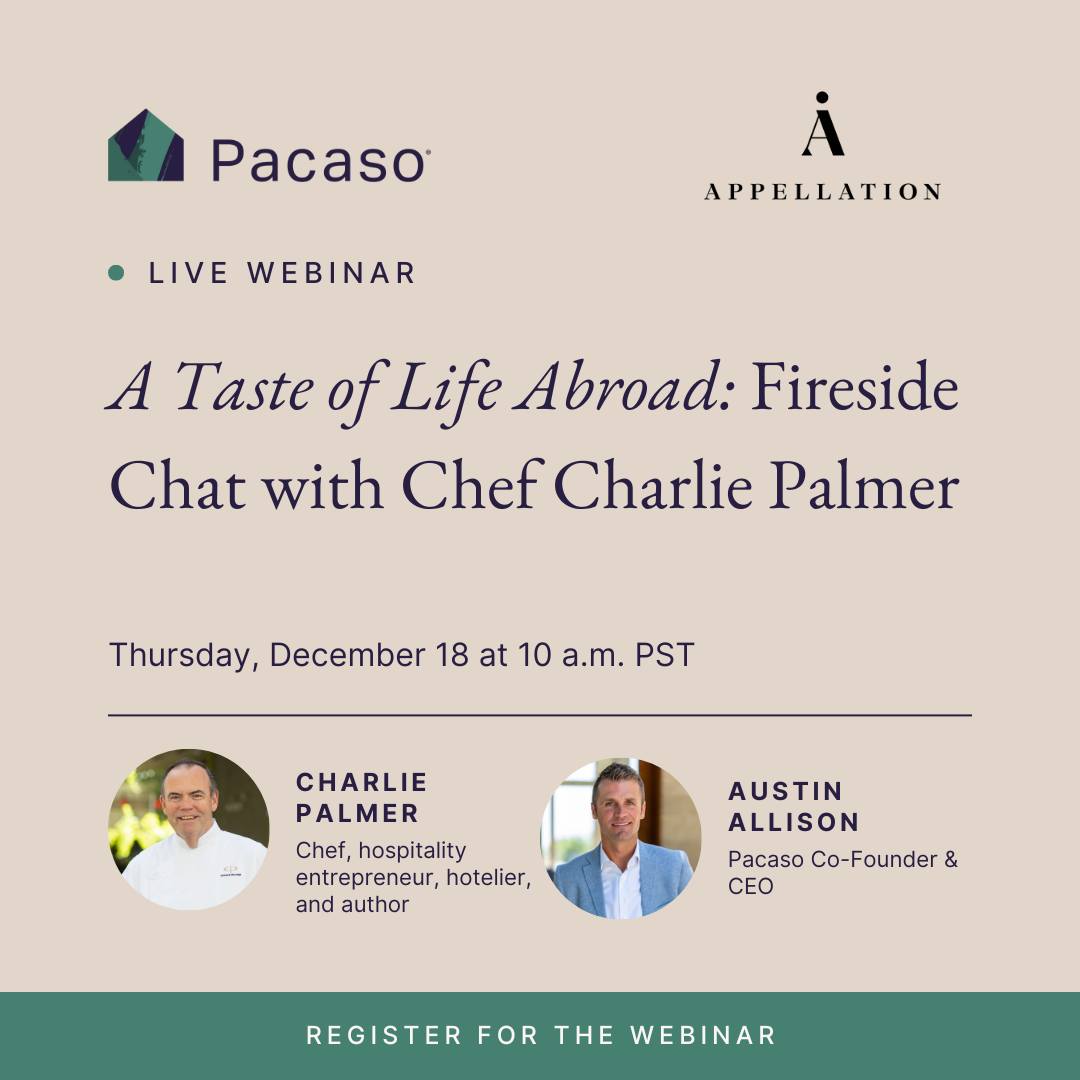 PacasoHomes's tweet photo. Join CEO Austin Allison for a live fireside chat with celebrated chef and Pacaso owner Charlie Palmer.

Hear Charlie’s firsthand perspective on what he loves about owning a Pacaso home in Paris.

Join us live on December 18 at 10  a.m. PST.

Register here: https://t.co/8FiIbFKeop https://t.co/rnVCMcjdr2